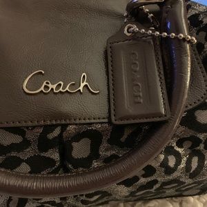 Coach Ashley F15520 Metallic Ocelot Leopard Print
